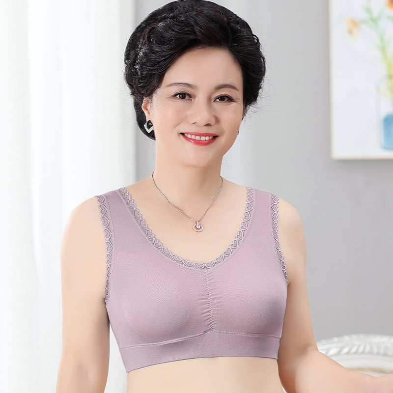 Modalinė liemenėlė moterims, be vielos, vest stiliaus, 3/4 kaušelis, vidutiniškai formuotas kaušelis, dvigubos petnešėlės