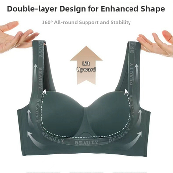 Be siūlių push-up liemenėlė mažoms krūtims, be vielos, 3/4 puodeliai, kvėpuojantis nailonas, patogus