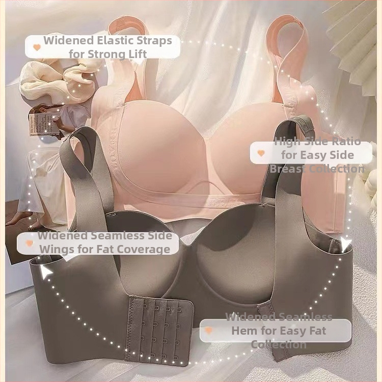 Bezšvová push-up podprsenka pre malé prsia, bez kovového rámu, 3/4 košíčky, priedušný nylon