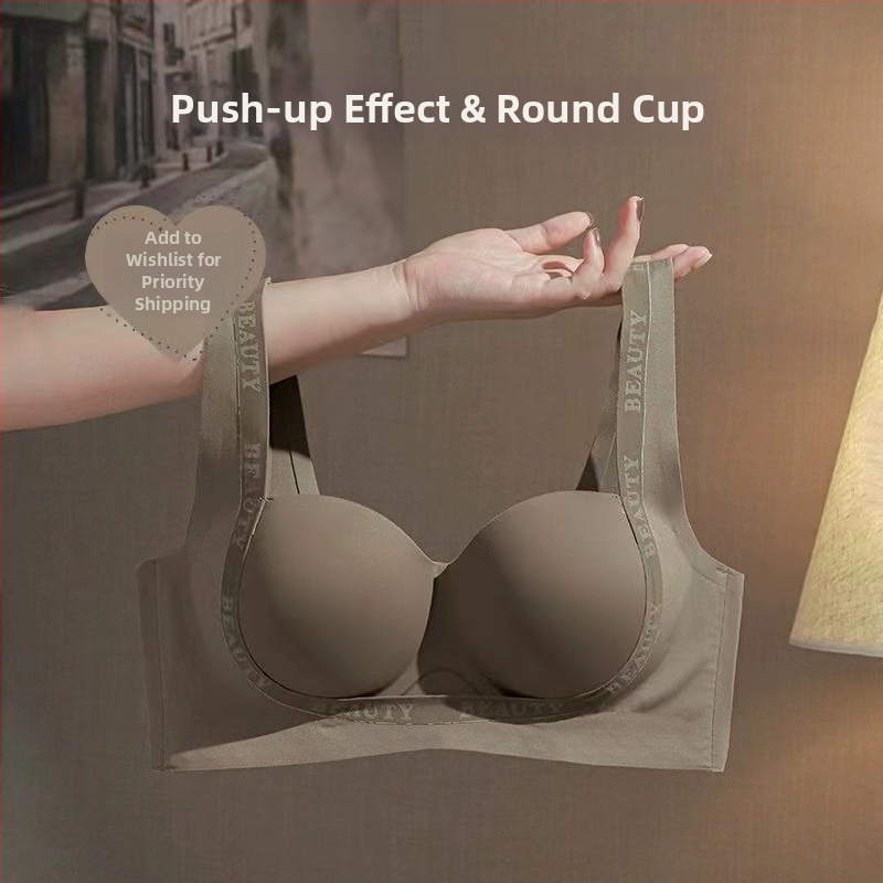 Be siūlių push-up liemenėlė mažoms krūtims, be vielos, 3/4 puodeliai, kvėpuojantis nailonas, patogus