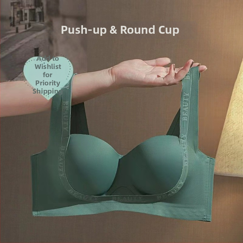 Be siūlių push-up liemenėlė mažoms krūtims, be vielos, 3/4 puodeliai, kvėpuojantis nailonas, patogus