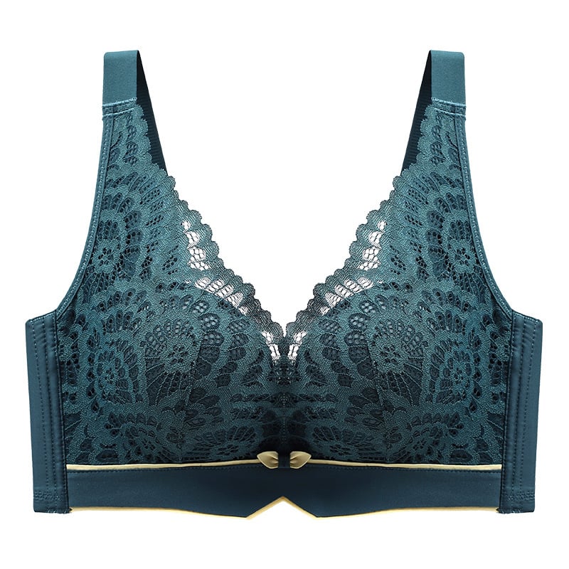 Nėrinių latekso liemenėlė be vielos, reguliuojamos petnešėlės, 3/4 puodelis, kvėpuojanti