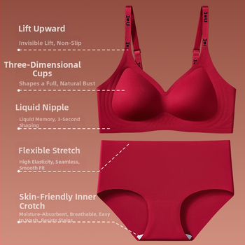 Be siūlų liemenėlės komplektas be vielos, 3/4 taurė, ploni formuojami kaušeliai, nailonas su spandekso įdėklu