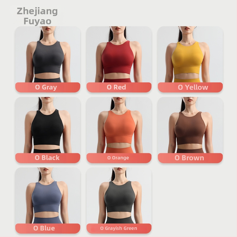 Sportinė liemenėlė jogos ir bėgimui, formuoti puodeliai su įmontuotais įdėklais, be plieno lankų, su fiksuotomis dvigubomis petnešomis