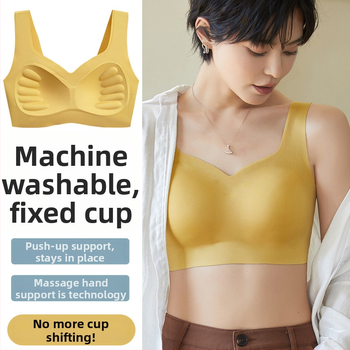 Be vielos, be siūlių, su formuotais puodeliais, vest stiliaus liemenėlė, su fiksuotais dvigubais peties dirželiais, nailonas/elastanas