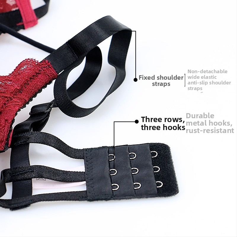 Sada podprsenky z čipky, košíčky 3/4, tenké tvarované košíčky, pevné dvojité ramienka, zadné zapínanie s tromi radmi háčikov