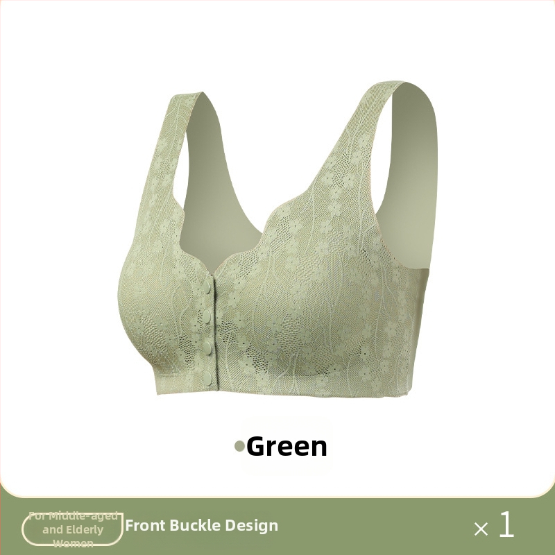 Belaidė liemenėlė su priekinio užsegimo ir nėriniais, liemenėlės stiliaus vest, 3/4 kaušelis, vidutinio formavimo, nailono audinys