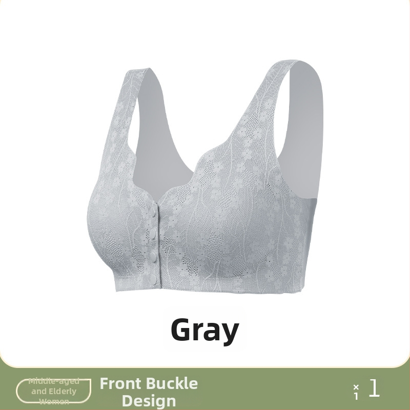 Belaidė liemenėlė su priekinio užsegimo ir nėriniais, liemenėlės stiliaus vest, 3/4 kaušelis, vidutinio formavimo, nailono audinys