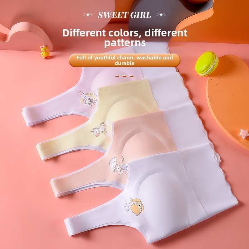 Paaugtėms mergaitėms skirtas liemenėlė, 2 etapas (12–15 m.), nailono audinys, pilnas puodelis, plonas formuojamas puodelis su putų užpildymu, be plieno žiedo