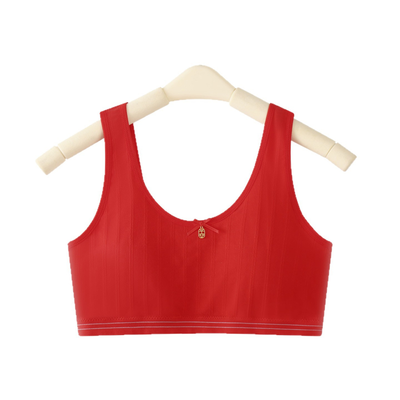 Nesuspausta liemenėlė-vest paaugliams, pilnas kupas, ploni formuoti puodeliai su orų pralaidžiomis pagalvėlėmis; pagrindinis audinys viskozė 70–80%, įdaila viskozė 90–95%; be plieno žiedų; pečių dirželiai fiksuoti; kvėpuojantis patogumas