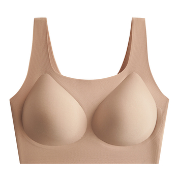 Nematoma siuvinėjimo liemenėlė mažoms krūtims — pakėlimas, prieš nusileidimą, šoninės formavimas, 3/4 taurė, be vielos, fiksuotos dvigubos petnešėlės