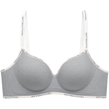 Bezšavni grudnjak za mali broj s gornom podrškom, prozračan najlon, košarice 1/2, oblikovane čašice s gornjim tankim i donjim debelim dijelovima, fiksni dvostruki naramenici, bez metalnog prstena