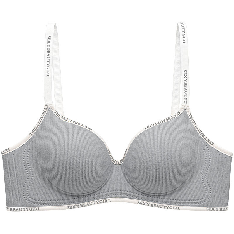 Bezšavni grudnjak za mali broj s gornom podrškom, prozračan najlon, košarice 1/2, oblikovane čašice s gornjim tankim i donjim debelim dijelovima, fiksni dvostruki naramenici, bez metalnog prstena