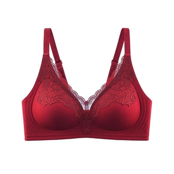 Čipkasti grudnjak bez žice s tankim oblikovanim košaricama, fiksne naramenice, stražnje kopčanje s četiri reda kopči