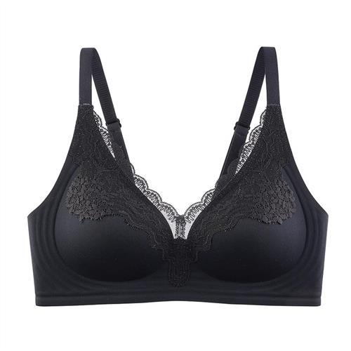 Čipkasti grudnjak bez žice s tankim oblikovanim košaricama, fiksne naramenice, stražnje kopčanje s četiri reda kopči