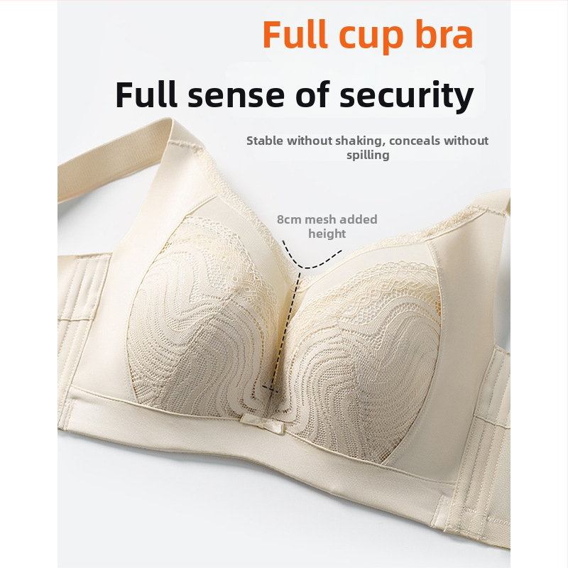 Liemenėlė su pilnu puodeliu push-up, vidutinio tipo kaušelis, nailoniniai nėriniai, viršutinė parama