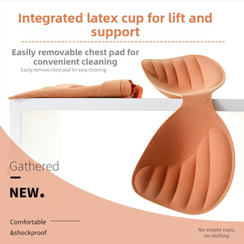 Õmblusteta sportrinnahoidja täis kaussidega ja õhukeste vormitud kaussidega, fikseeritud kahepõlged, hingav Nylon-Spandex