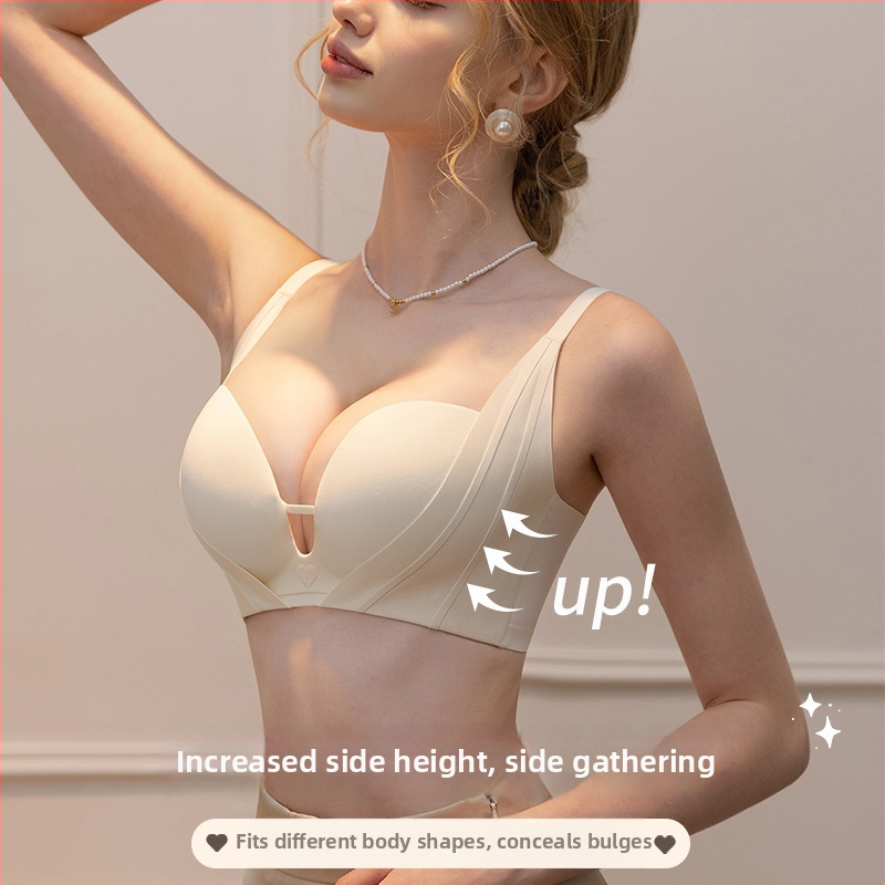 Dámska nylonová podprsenka s push-up efektom, bezšvová, s stredne tvarovanou košíčkou, diskrétna podpora