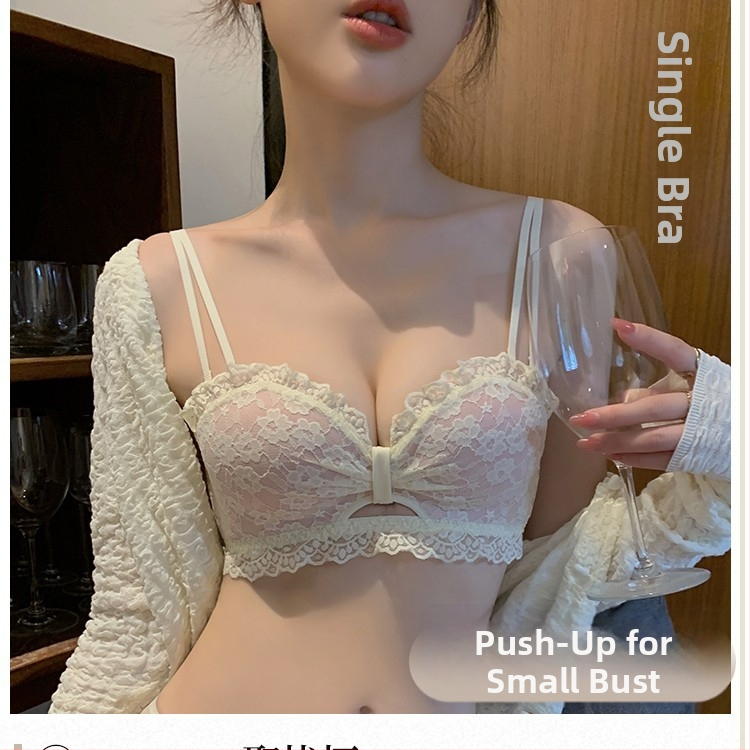 Be vielos liemenėlė iš nailono, su savilkimo funkcija, vidinis sluoksnis iš Spandex, nuimamos dvigubos pečiai, nugaroje užsegimas su keturiais užsegimo eilėmis, kaušelių forma: viršuje plonas, apačioje storas