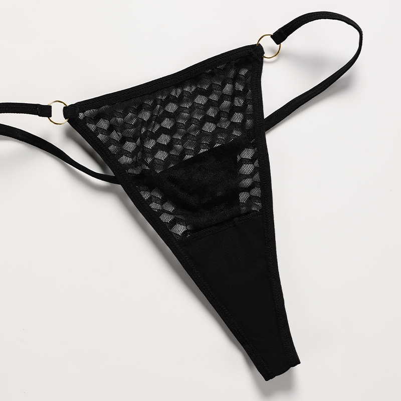 Set čipkastog grudnjaka s visećim vratom, 3/4 kup, otvorena leđa, prozračan najlon 90–95%