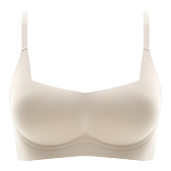 Bešivni grudnjak za male grudi, bez metalnih dijelova, skupljački efekt, 3/4 košarice, oblikovane košarice, fiksne dvostruke naramenice, stražnje kopčanje s tri reda kukica