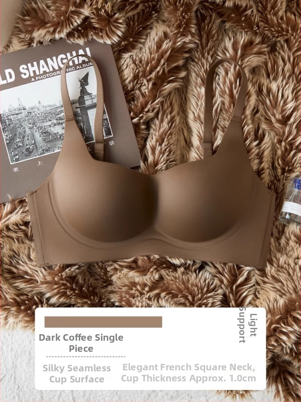 Bešivni grudnjak za male grudi, bez metalnih dijelova, skupljački efekt, 3/4 košarice, oblikovane košarice, fiksne dvostruke naramenice, stražnje kopčanje s tri reda kukica