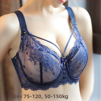 Push-Up liemenėlė su viela, kvėpuojanti, be įdėklo, 3/4 puodelio, šoninis palaikymas