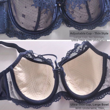 Push-Up liemenėlė su viela, kvėpuojanti, be įdėklo, 3/4 puodelio, šoninis palaikymas