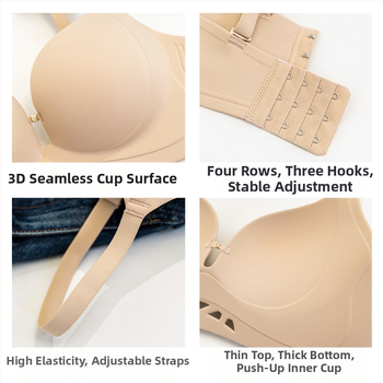 Nėriniuota be siūlių liemenėlė mažoms krūtimis, push-up efektas, 3/4 puodelio, nailonas su spandeks įdėklu