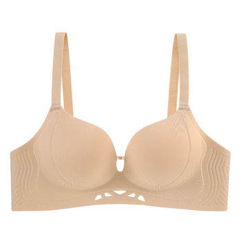 Nėriniuota be siūlių liemenėlė mažoms krūtimis, push-up efektas, 3/4 puodelio, nailonas su spandeks įdėklu