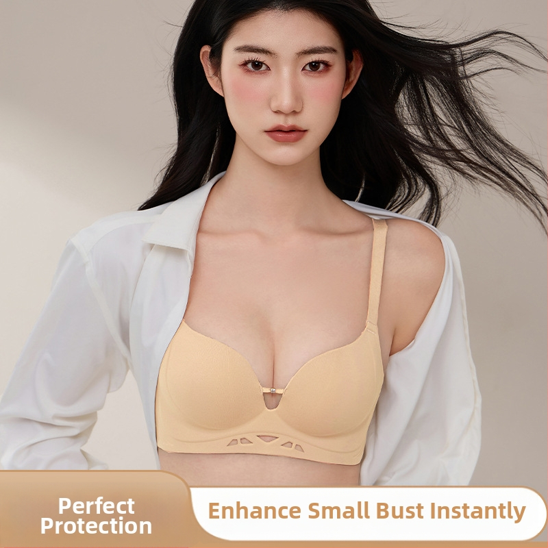 Nėriniuota be siūlių liemenėlė mažoms krūtimis, push-up efektas, 3/4 puodelio, nailonas su spandeks įdėklu