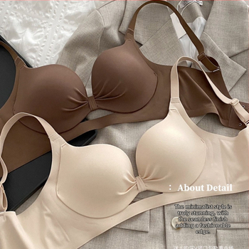 Moteriška liemenėlė su kvėpuojančiu iškirpimo dizainu, push-up efekas, be siūlių, reguliuojamos petnešėlės, nugaros trijų kablių užsegimas