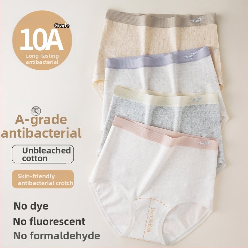 Tehotenské nohavičky s vysokým pásom, farebná bavlna, veľká veľkosť, antibakteriálne, 100% bavlna v rozkroku, podpora bruška