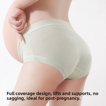 Rasedatele mõeldud aluspüksid modalist, antibakteriaalse polülaaktiidi kiudude vooder, kõhu tugi, hingav, kõikidele aastaaegadele