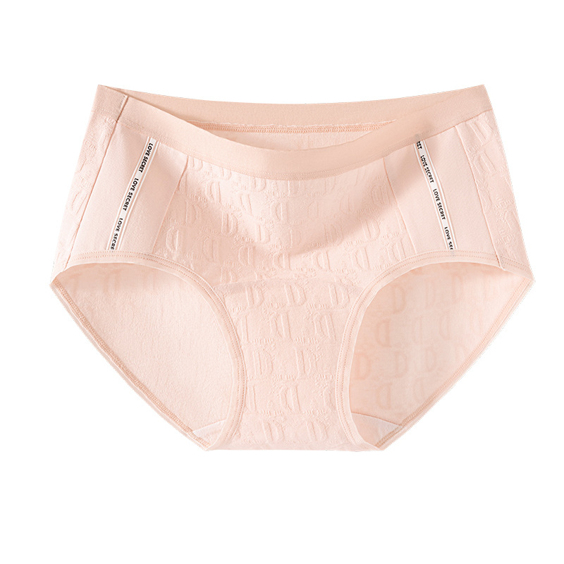 Ženske gaćice od pamuka sa srednjim strukom, antibakterijske, prozračne, jacquard tkanine