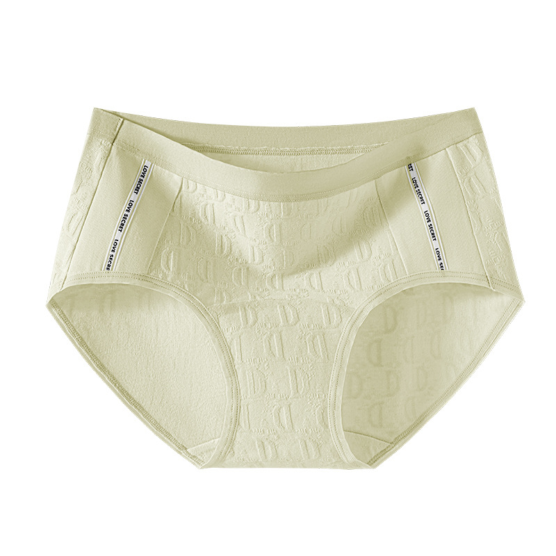 Ženske gaćice od pamuka sa srednjim strukom, antibakterijske, prozračne, jacquard tkanine
