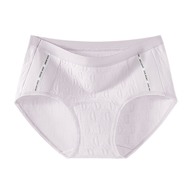 Ženske gaćice od pamuka sa srednjim strukom, antibakterijske, prozračne, jacquard tkanine