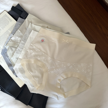 Donje rublje za trudnice, visok struk, pamuk, prozračan antibakterijski predeo s čipkom, podrška za trbuh