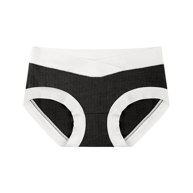 Rasedate puuvillased aluspüksid madala talje, hingavad, toedavad kõhtu, kootud materjal