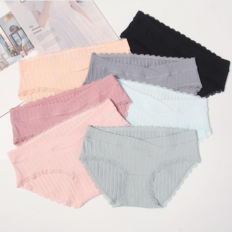 Rasedatele mõeldud aluspesu 100% puuvillast, madal vöökoht, kõhtu toetav, hingav kootud