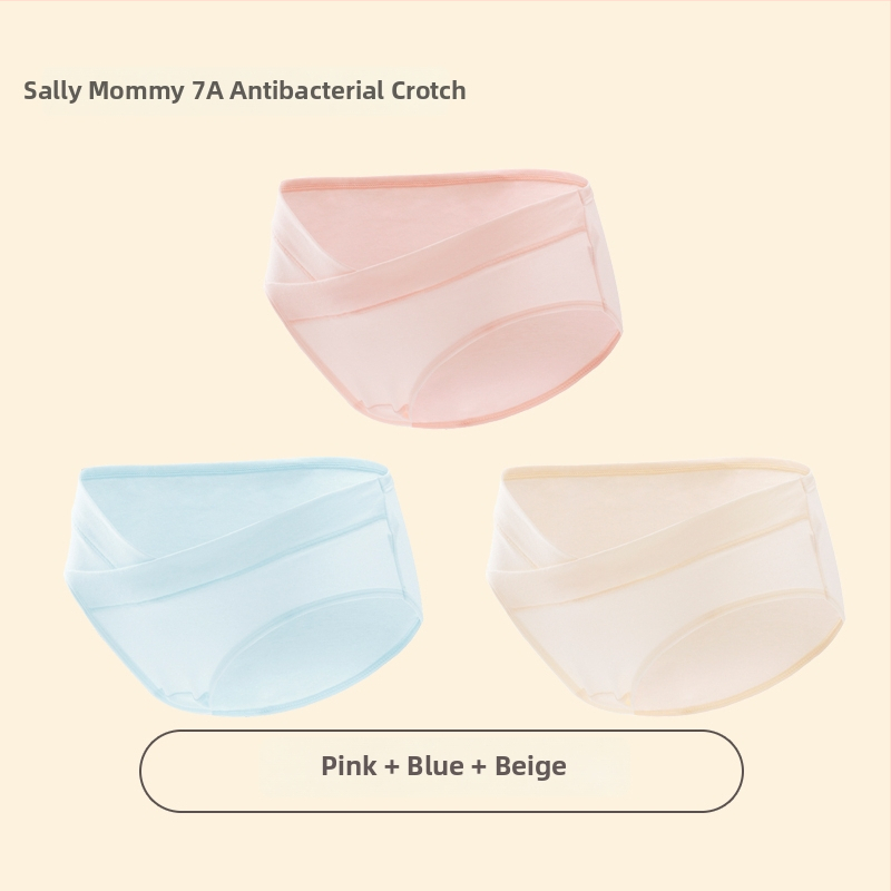 Trudničko donje rublje od čistog pamuka, 95%+, niski struk, antibakterijska podstava, oblik: trudničke hlače, za proljeće