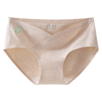 Trudničko donje rublje od pamuka, antibakterijsko, prozračano, niska struka, V-oblik, podrška trbuha