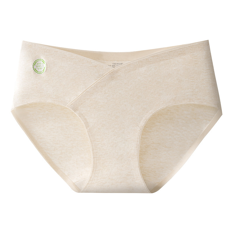 Trudničko donje rublje od pamuka, antibakterijsko, prozračano, niska struka, V-oblik, podrška trbuha