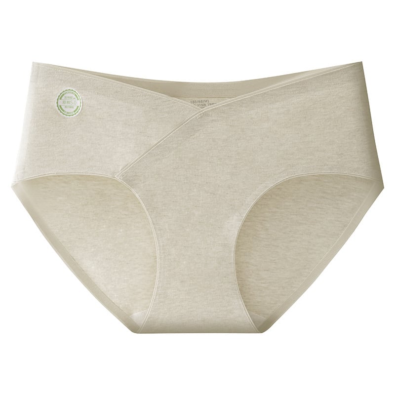 Trudničko donje rublje od pamuka, antibakterijsko, prozračano, niska struka, V-oblik, podrška trbuha
