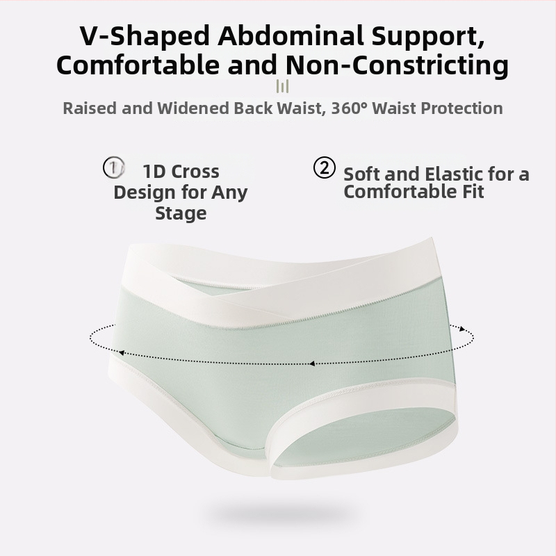 Modaalne rasedate aluspesu antibakteriaalse voodriga ja kõhu toestusega, madal vöökoht, puuvillane vooder