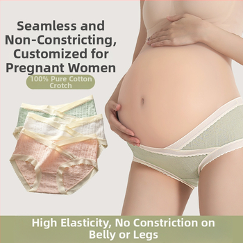 Rasedate aluspesu – puuvill, õmblusteta, madal vöökoht, hingav, intiimpiirkonna 100% puuvillane vooder