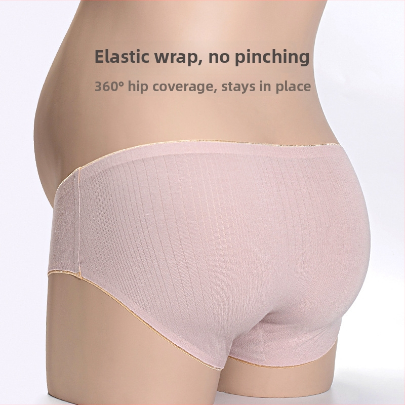 Rasedate naise aluspüksid grafeen antibakteriaalse intiimpiirkonnaga, madal vöökoht, kõhu tugi, 90–95% puuvill