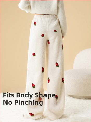 Rasedate pajama püksid – fleecevoodriga, talveks, vaba lõige, reguleeritav vöökoht (Polüester >95%)