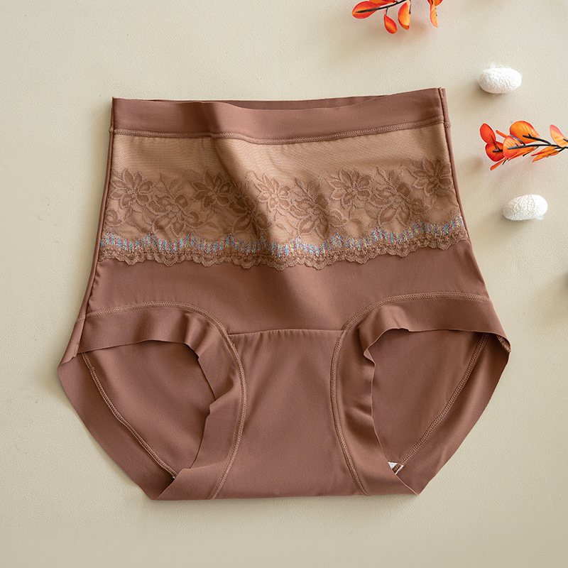 Ženske termo gaćice visokog struka, dvostruki sloj toplinske izolacije, Mulberry svila u kroju i najlonski džakard materijal