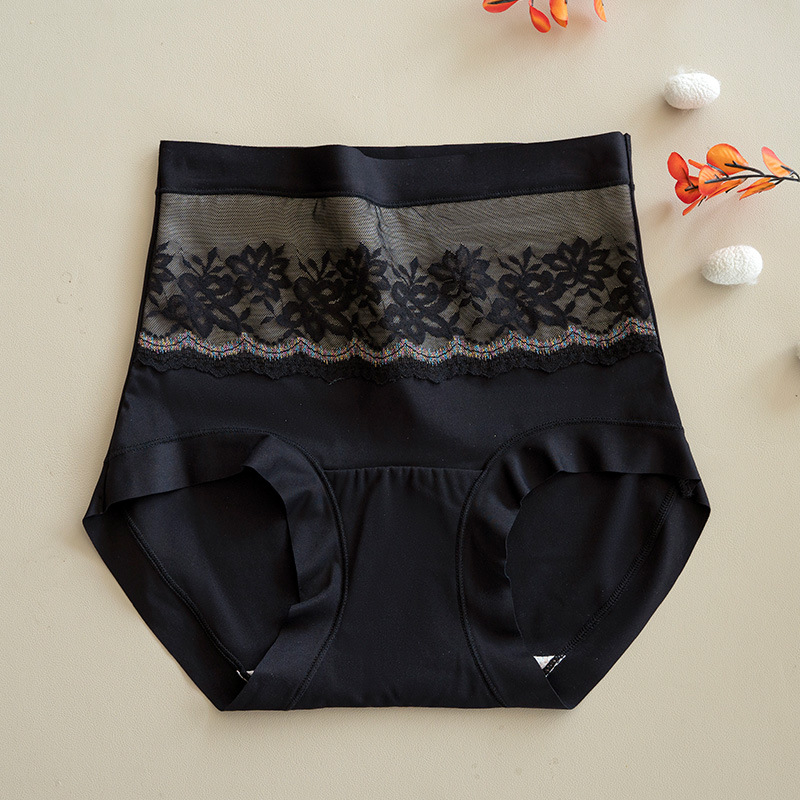 Ženske termo gaćice visokog struka, dvostruki sloj toplinske izolacije, Mulberry svila u kroju i najlonski džakard materijal